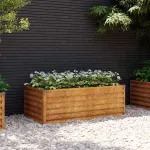 Pat de grădină înălțat 100x50x36 cm, oțel corten GartenMobel Dekor