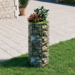Stâlp de gabion, Ø50x100 cm, oțel galvanizat, circular GartenMobel Dekor