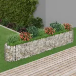 Strat înălțat gabion, 330x50x50 cm, fier galvanizat GartenMobel Dekor