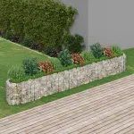 Strat înălțat gabion, 400x50x50 cm, fier galvanizat GartenMobel Dekor