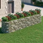 Strat înălțat gabion, 500x100x100 cm, fier galvanizat GartenMobel Dekor