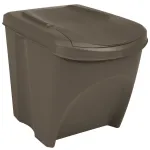 Coșuri de gunoi stivuibile 3 buc. gri 75 L polipropilenă GartenMobel Dekor