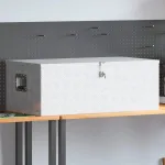 Cutie de depozitare, argintiu, 100x55x37 cm, aluminiu GartenMobel Dekor