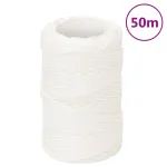 Frânghie de barcă, alb complet, 2 mm, 50 m, polipropilenă GartenMobel Dekor