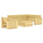 Set mobilier de grădină, 3 piese, lemn de pin tratat GartenMobel Dekor