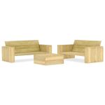Set mobilier de grădină, 3 piese, lemn de pin tratat GartenMobel Dekor