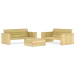 Set mobilier de grădină, 3 piese, lemn de pin tratat GartenMobel Dekor