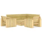 Set mobilier de grădină, 4 piese, lemn de pin tratat GartenMobel Dekor