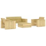 Set mobilier de grădină, 4 piese, lemn de pin tratat GartenMobel Dekor