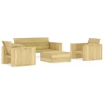 Set mobilier de grădină, 4 piese, lemn de pin tratat GartenMobel Dekor