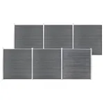 Gard de grădină, gri, 1045 x 186 cm, WPC GartenMobel Dekor