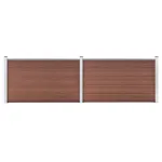 Gard de grădină, maro, 353 x 106 cm, WPC GartenMobel Dekor