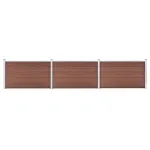 Gard de grădină, maro, 526 x 106 cm, WPC GartenMobel Dekor