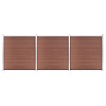 Gard de grădină, maro, 526 x 186 cm, WPC GartenMobel Dekor