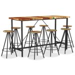 Set mobilier de bar, 9 piese, lemn masiv reciclat GartenMobel Dekor