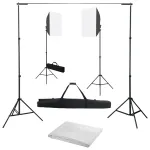 Kit studio foto cu lumini softbox și fundal GartenMobel Dekor