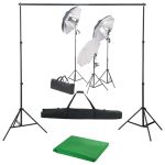 Kit studio foto cu set de lumini și fundal GartenMobel Dekor
