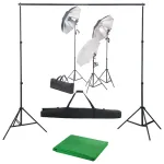 Kit studio foto cu set de lumini și fundal GartenMobel Dekor
