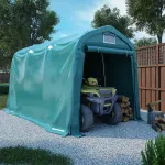 Cort de garaj, verde, 2,4 x 3,6 m, PVC GartenMobel Dekor