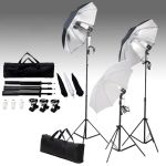 Kit studio foto cu set de lumini și fundal GartenMobel Dekor