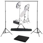 Kit studio foto cu set de lumini și fundal GartenMobel Dekor