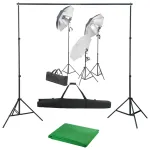 Kit studio foto cu set de lumini și fundal GartenMobel Dekor