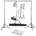 Kit studio foto cu set de lumini și fundal GartenMobel Dekor