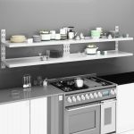 Rafturi suspendate 2 niveluri 2 buc. 240x30 cm oțel inoxidabil GartenMobel Dekor