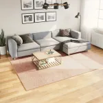 Covor HUARTE, fir scurt, moale și lavabil, roz pudră, 200x280cm GartenMobel Dekor