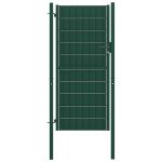 Poartă de gard din PVC și oțel, verde, 100x204 cm GartenMobel Dekor