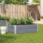 Jardinieră de grădină, gri, 120x80 cm, lemn masiv de pin GartenMobel Dekor