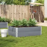 Jardinieră de grădină, gri, 120x80 cm, lemn masiv de pin GartenMobel Dekor