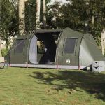 Cort camping tunel pentru 4 persoane verde măsliniu impermeabil GartenMobel Dekor