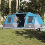 Cort de camping tunel pentru 4 persoane, albastru, impermeabil GartenMobel Dekor