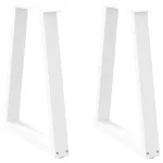 Picioare de masă în formă de V, 2 buc., alb, 50x(72-73,3) cm, oțel GartenMobel Dekor