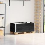 Rame pentru paleți, 2 buc., negru, 100x150 cm, lemn masiv pin GartenMobel Dekor