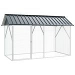 Cușcă pentru păsări Antracit 227 x 112 x 141 cm Oțel Galvanizat GartenMobel Dekor
