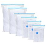 Pungi de stocare 5 pcs Transparent și Albastru 130 x 100 cm GartenMobel Dekor