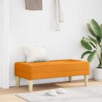 bancă cu pernă Galben Întunecat 113 x 57 x 39 cm țesătură GartenMobel Dekor