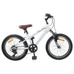 Kids Mountain Bike 20 Inci 6-Speed pentru 5-8 ani Alb GartenMobel Dekor