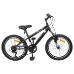 Kids Mountain Bike 20 Inci 6-Speed pentru 5-8 ani Negru GartenMobel Dekor