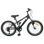 Kids Mountain Bike 20 Inci 6-Speed pentru 5-8 ani Negru GartenMobel Dekor
