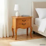 Masă laterală natural 60,5 x 30 x 61 cm Lemn masiv de mahon GartenMobel Dekor