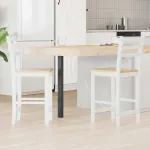Scaune de dining 2 pcs Alb 40 x 47,5 x 99,5 cm GartenMobel Dekor