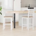 Scaune de dining 2 pcs Alb 40 x 47,5 x 99,5 cm GartenMobel Dekor
