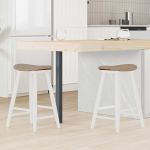 Scaune de dining 2 pcs Alb 46 x 37 x 63 cm GartenMobel Dekor