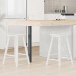 Scaune de dining 2 pcs Alb 46 x 37 x 63 cm GartenMobel Dekor