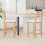 Scaune de dining 2 pcs natural 40 x 47,5 x 99,5 cm GartenMobel Dekor