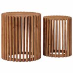 Set măsuțe laterale cu depozitare cu ușă Maro 40 x 40 x 45 cm GartenMobel Dekor