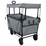 Trolley Manevrabil Pliabil Manual Gri 105 x 56.5 x 116 cm GartenMobel Dekor